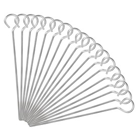 18 PCS BBQ Metal Skewers Stainless Steel, 6''Stainless Steel Metal Skewers for Kebabs, Food-Grade Kebab Turkey Lacers for Air Fryer Oven,Chicken skewers,Turkey Kebabs