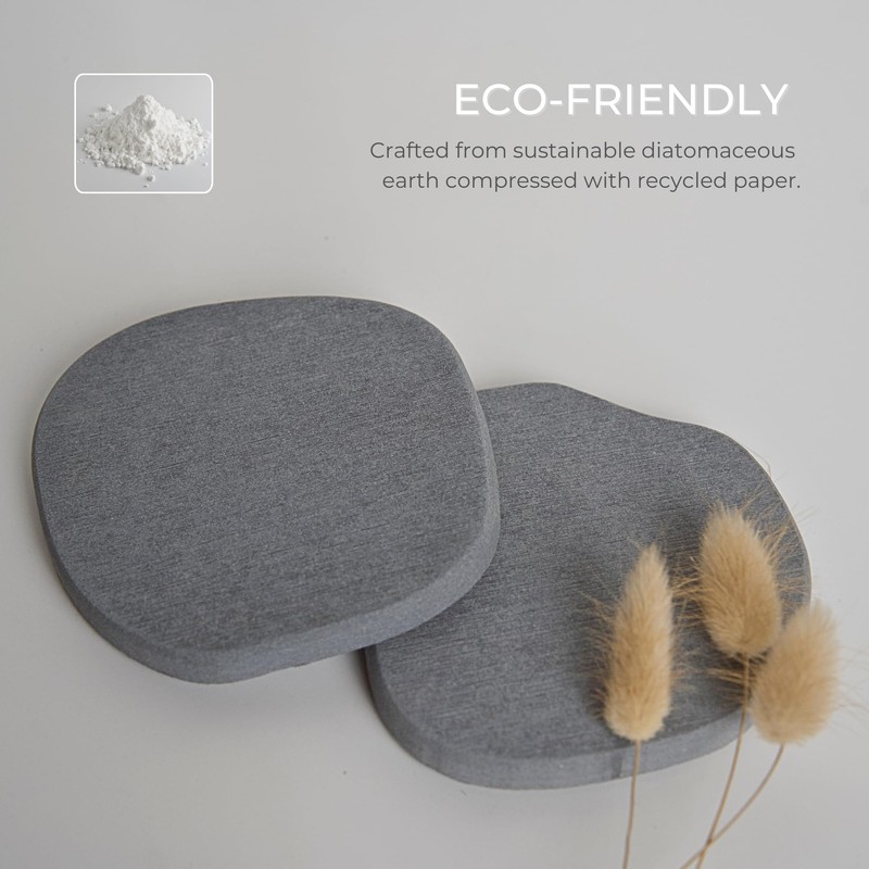 Natureva Home - Stone Coasters, Set of 6 | Super