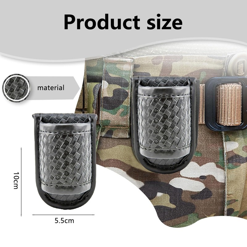 ZGGAZCA Flashlight Holder Duty Belt Basketweave Leather Pouch Accessories for