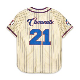 Criollos Caguas #21 Roberto Clemente Baseball Jersey Puerto Rico World Game Classic Jerseys Stitched Blue XXL