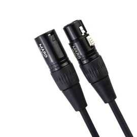Maro XLR Cable XLR Male to XLR Female 3 Pin XLR Microphone Cable with 24AWG Copper Wire Conductors Compatible with Recording, Speaker Systems, Applications (Black), 30FT