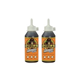 Gorilla Original Waterproof Polyurethane Glue, 8 ounce Bottle, Brown, (Pack of 2)