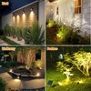 APONUO Metal Outdoor Solar Landscape Lights, Waterproof Spotlight 6-in-1 for