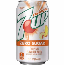 7 Up Zero Sugar Tropical Flavor 12 pk