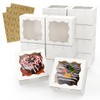 Reynards 60 Pcs Cookie Boxes 4x4x2.5 Inche, White Bakery Boxes