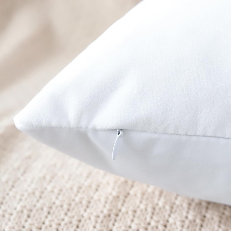 Artscope Luxury Velvet Cushion Covers Decorative Rectangle Pillowcases Soft Solid