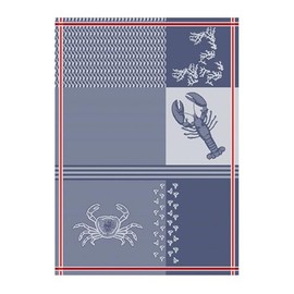 Ross Cotton Tea Towel Crab Martitim Blue 50 x 70 cm