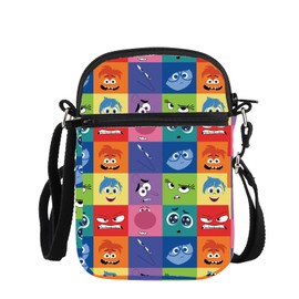 PLITI Inside Movie Inspired Gift All The Feelings Characters Gift Emotion Group Gift Cartoon Emotion Crossbody Bag (9 Emotion ZCbagU)