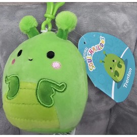 Squishmallows Lot Of 2 Squishmallows Trenton The Praying Mantis 3.5" Clip-on Keychain Green