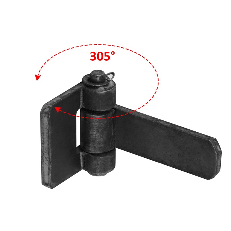 heneng 6 Pcs Weld On Trailer Hinges, 6-1/8" x 3-3/8",