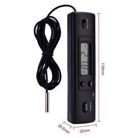 Yosoo Digital Liquid Crystal Temperature Meter LCD Humidity Probe Sensor Wired Refrigerator Aquarium Air Conditioner
