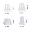 4 Styles 550 Pcs Earring Backs Rubber, Clear Plastic Earrings