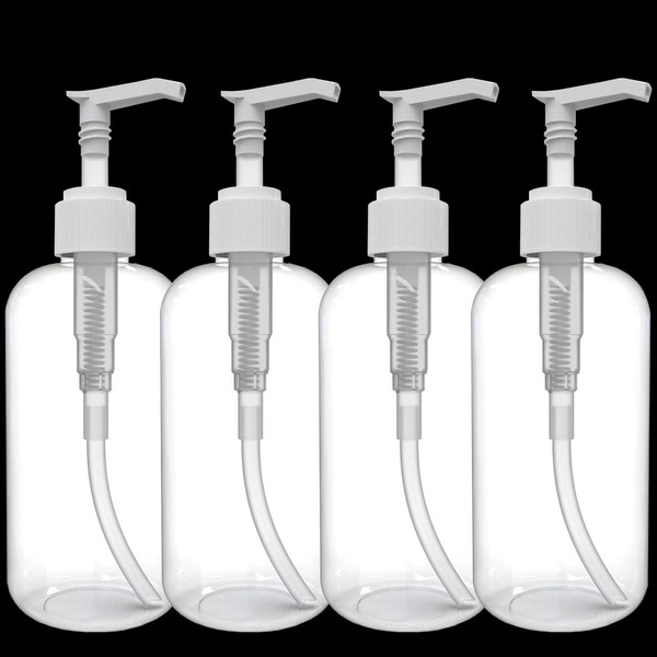 Plastic Bottles with Pump Dispenser, 18 OZ (540ml) Empty, Refillable
