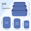 Keweis Silicone Food Storage Containers, Set of 3 Rectangular Bento