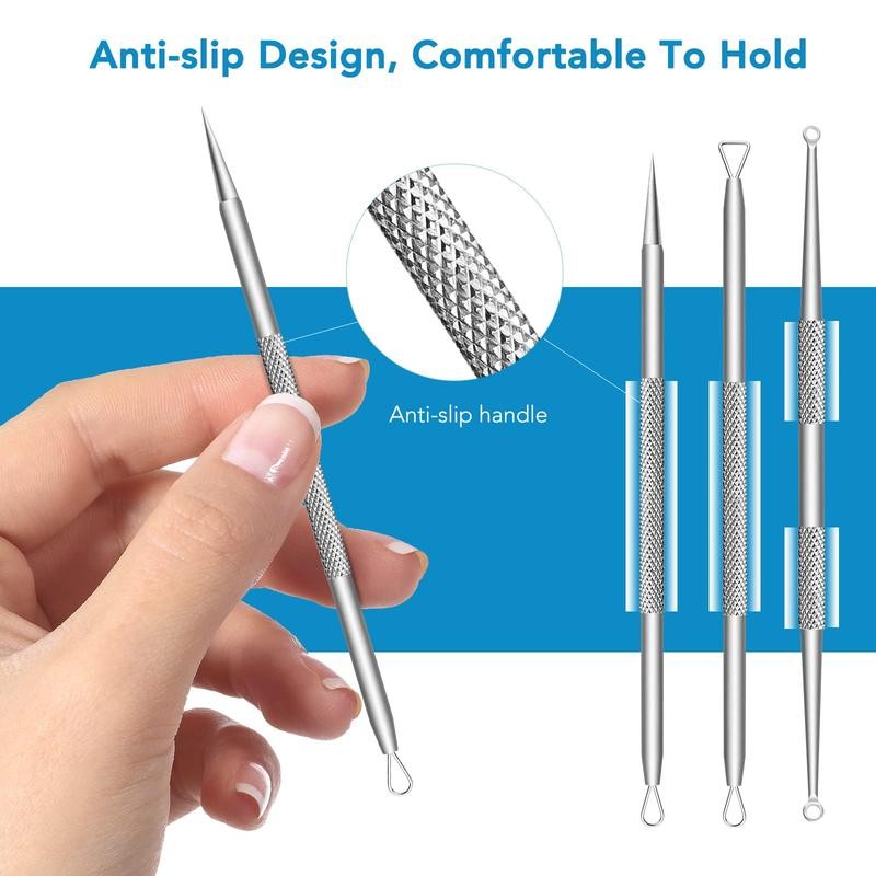 Blackhead Remover Tools, 15 PCS Pimple Popper Tool Kit, Acne