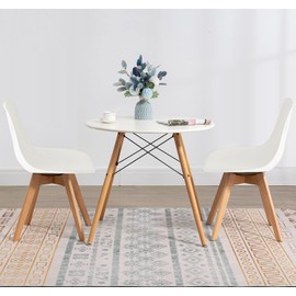 SONNACH Pack of 4 Velvet Mid Century Modern Dining Chair Covers, Armless Chair Cover,Living Room Side Chair Slipcovers (Off White)