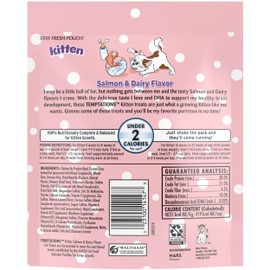 Temptations Kitten Crunchy and Soft Cat Treats Salmon and Dairy Flavor, 6.3 oz. Pouch, (Pack of 10)