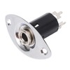 Metal Electric Guitar Jack Plate, Noise Reduction Oval Shaped Output