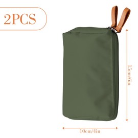 GLADFRESIT Travel Makeup Bag with Compartments 2PCS Small Makeup Bag for Handbag Mini Travel Cosmetic Bag Organiser Makeup Pouch for Women Girl