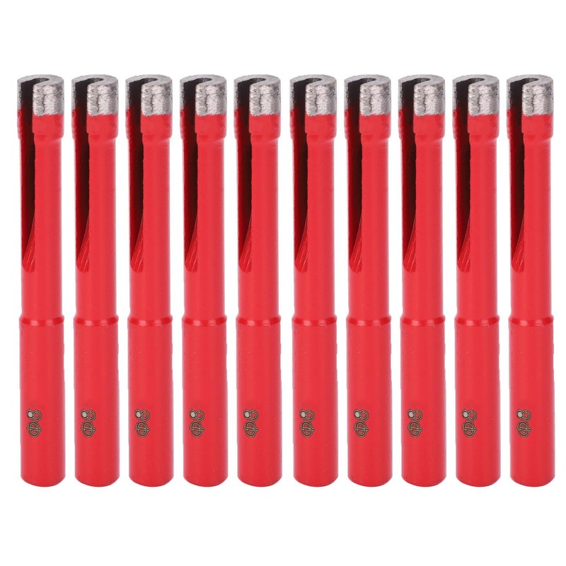 10Pcs Diamond Drill Bit Flat Tooth Ceramic Tile Marble Hole