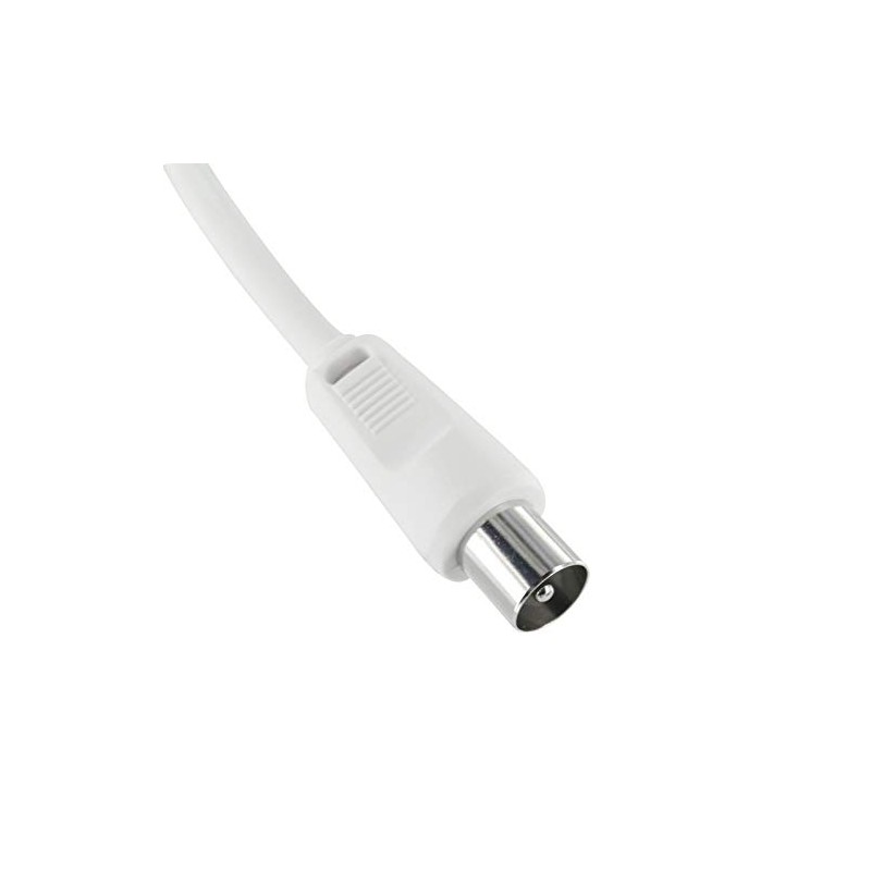 20m White TV Antenna Cable PAL Male to Male Aerial