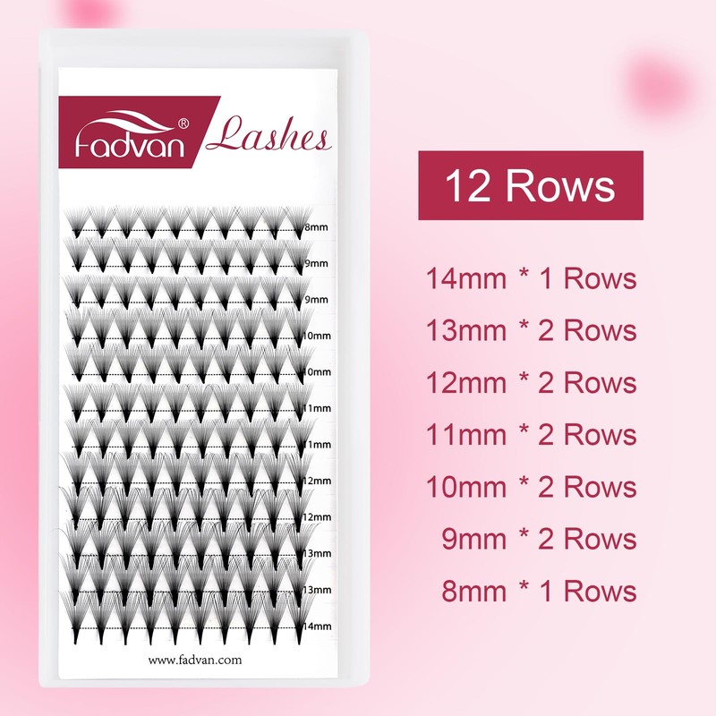 Volume Eyelashes, Pre-Fanned 16D Prefabricated Russian Eyelash Extension Volume Bouquet,
