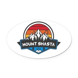 CafePress Mount Shasta Ski Park Mount Shasta California Euro Oval Car Bumper Magnet