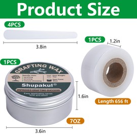 Shupakul Tree Grafting Wax Set, Tree Wound Pruning Sealer with Sealing Tape, Grafting Wax for Roses Fruit Bonsai Shrubs Plant Healing