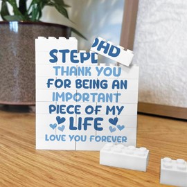 Red Ocean Stepdad Gift Building Block Puzzle Gift Thank You Gifts For Him Step Dad Fathers Day Birthday Present From Daughter Son Stepdad Presents From Baby Keepsake