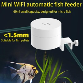 Mioboot WiFi Automatic Fish Feeder for Aquarium,Smart App Control Auto Food Dispenser for Small Tank Betta Turtle,Moisture-Proof,Smart Fish Tank Vacation Feeder