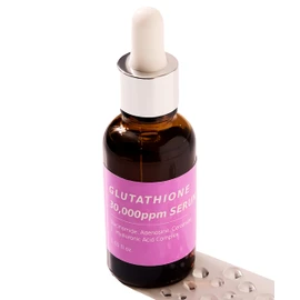 Pure Glutathione Glow Serum 30,000 ppm for Dark Spots & Uneven Tone – Radiance-Boosting Formula with Niacinamide, 5x Hyaluronic Acid & Ceramide – Smooth, Luminous for Sensitive Skin Korean Skincare