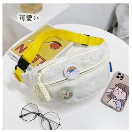 Women's Body Bag, Crossbody Bag, Small Size, Mini Shoulder Bag, Waist Bag, One Shoulder Messenger Bag, Waist Pouch, Commuting to Work or School, Outdoor, Travel, Korea, yellow