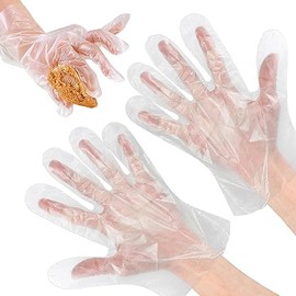 Plastic Disposable Gloves, Disposable Gloves, One Size Fits Most (100)