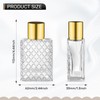 DynnnDy 6 Pcs 100ml/3.4oz Glass Perfume Spray Bottles with Gold