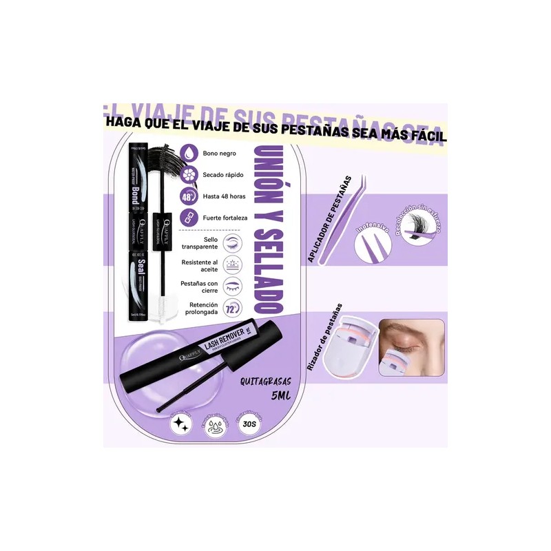 Kit De Extensiones De Pestañas De Alta Capacidad,1274 Pcs