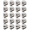 20Pcs D Ring Rivets 360 Rotatable Studs with Screw for
