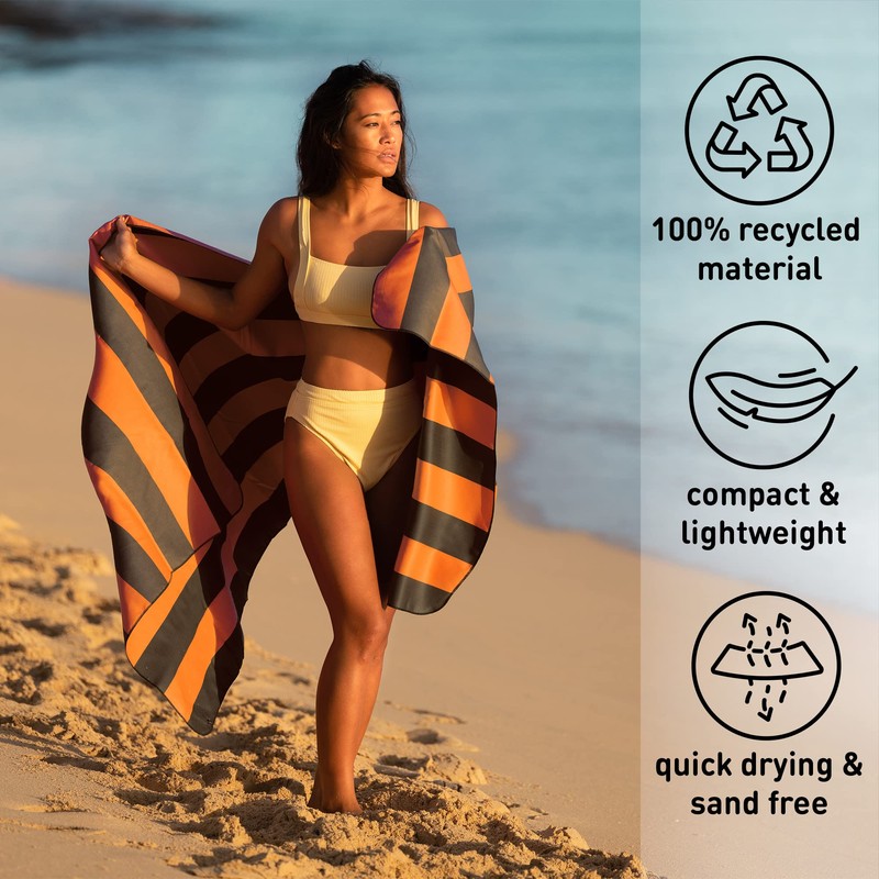 Fit-Flip XXL Beach Towel - Microfibre Bath Towel Large Microfibre