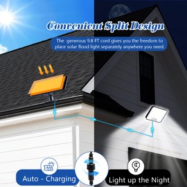 KOLYC Solar Flood Lights Outdoor, 226 LEDs Flood Lights Motion Sensor, Dusk to Dawn Solar Outdoor Lighting with 3 Modes, Remote Control Outside Security Porch Lights for Garage Patio Yard (1 Pack)