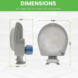GREENLIGHTDEPOT LED Dusk to Dawn Barn Lights - D2D - Outdoor Security Light LED - 60W - CCT Tunable 3000/4000/5000K - Photocell Included - (UL+DLC 5.1)