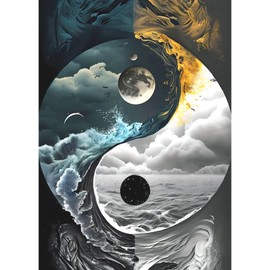 TOSTOG 5D Diamond Painting for Adults, Diamond Painting Kits Pictures, Ocean Diamond Painting, DIY Diamond Painting Picture Set, 30 x 40 cm for Wall Decoration