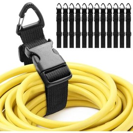 6 Pack 17 Inch Adjustable Extension Cord Holder Organizer with Triangle Clips Heavy Duty Storage Straps Extension Cord Hanger for Men Workshop and Garage Organization and Storage - Number of Items: 6