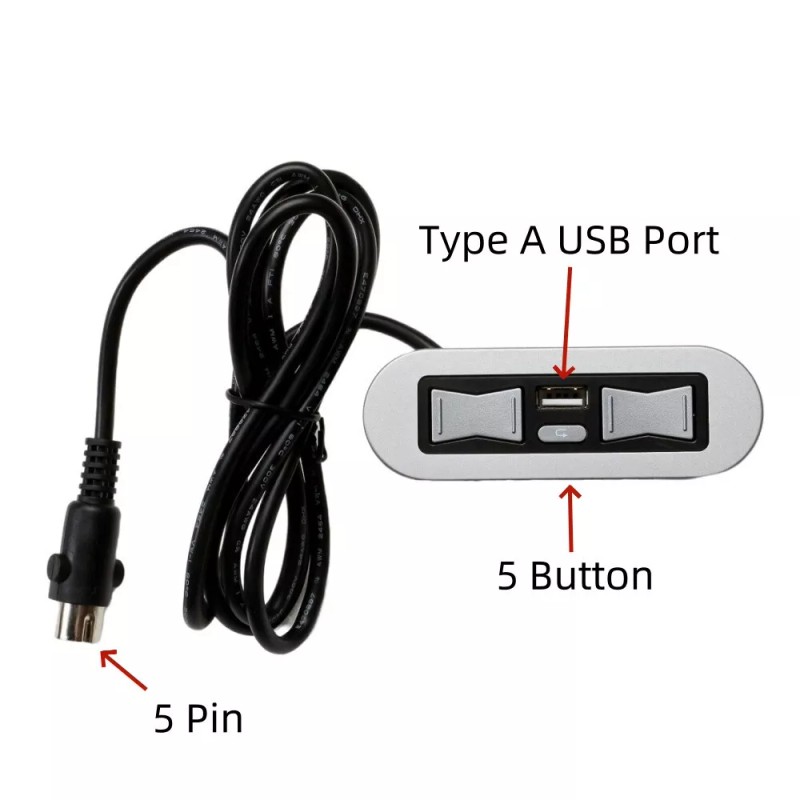 Emomo 5 Button 5 Pin Lift Chair Hand Control Power