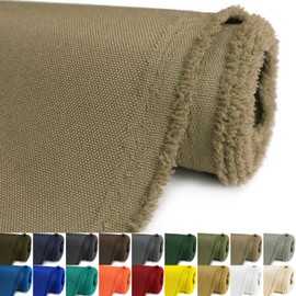 Waterproof Canvas Fabric by The Yard 58inch 600D Upholstery Material Cordura Polyester Fabric Outdoor Water Resistant Fabric for Sewing Chair Patio Cushion Purse Bag Interior, 1 Yard Khaki