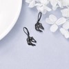 Horse Earrings 925 Sterling Silver Origami Black Horse Dangle Drop
