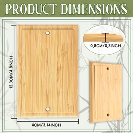 Solid Wood Single Toggle Light Switch Plate Blank Wall Plate4.8" X3.14" Light Switch Cover Quality Raw Wooden Single Toggle Switch Plate Decorative Wall Plate Bamboo