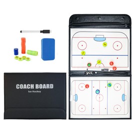 RoseFlower Ice Hockey Coaching Board, Magnetic Tactics Coaches Board with Pen, Erasable Strategy Board Coach Equipment Tool Accesories for Training and Teaching