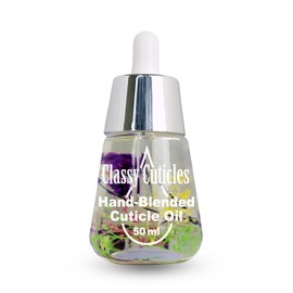 Classy Cuticles | Hand Blended Cuticle Oil | Vegan, Cruelty-Free, & Hydrating | Vitamin E, Jojoba, and Argan Oil | 50 mL Desk Bottle | Sweet Pea Scent | Pack of 1