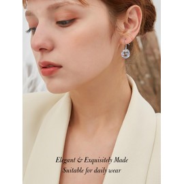 TOUPOP Flamingo Gifts 925 Sterling Silver Flamingo Earrings Palm Tree Pendant Purple Crystal Flamingo Jewelry Birthday Valentines Day Gifts for Women Her