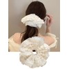 40Bandit Large Adult Scrunchies, Black, White, Hair Accessories, Hair Elastics