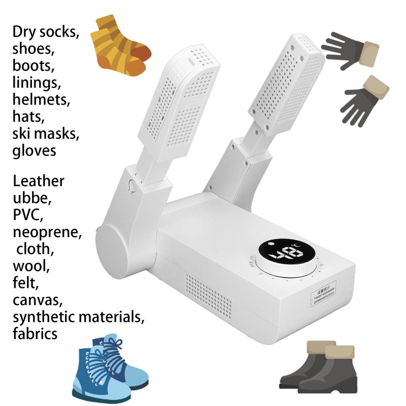 Shoes Dryer Deodorizer Machine Portable Electric Boots Warmer with Adjustable